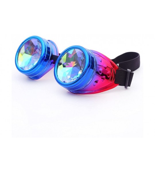 Goggle Steampunk Goggles Colorful Glasses Rave Festival Party Sunglasses Diffracted Lens Cool Stuff - C - C318UK7NW0X $21.08