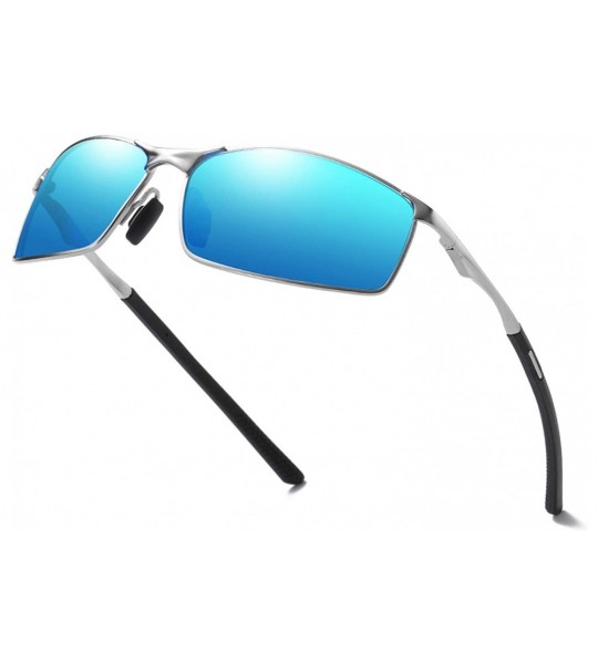 Oversized Sunglasses Men/Women Polarized Sunglasses-Outdoor Driving Classic Mirror Sun Glasses Metal Frame UV400 Eyewear - CT...