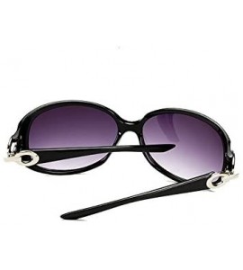 Aviator Women's Polarized Sunglasses Cat Eye Aviator Wayfarer Vintage Sunglasses - Black1 - C9185RQNAAA $22.70