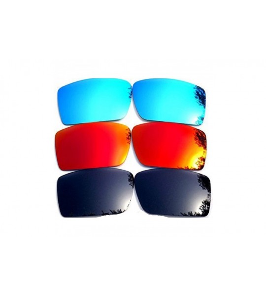 Oversized Replacement Lenses for Oakley Gascan Black&Red&Blue Color Polarized 3 Pairs - Black&red&blue - CV122ESXLTT $35.37