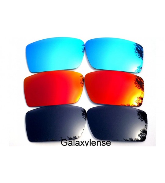 Oversized Replacement Lenses for Oakley Gascan Black&Red&Blue Color Polarized 3 Pairs - Black&red&blue - CV122ESXLTT $35.37