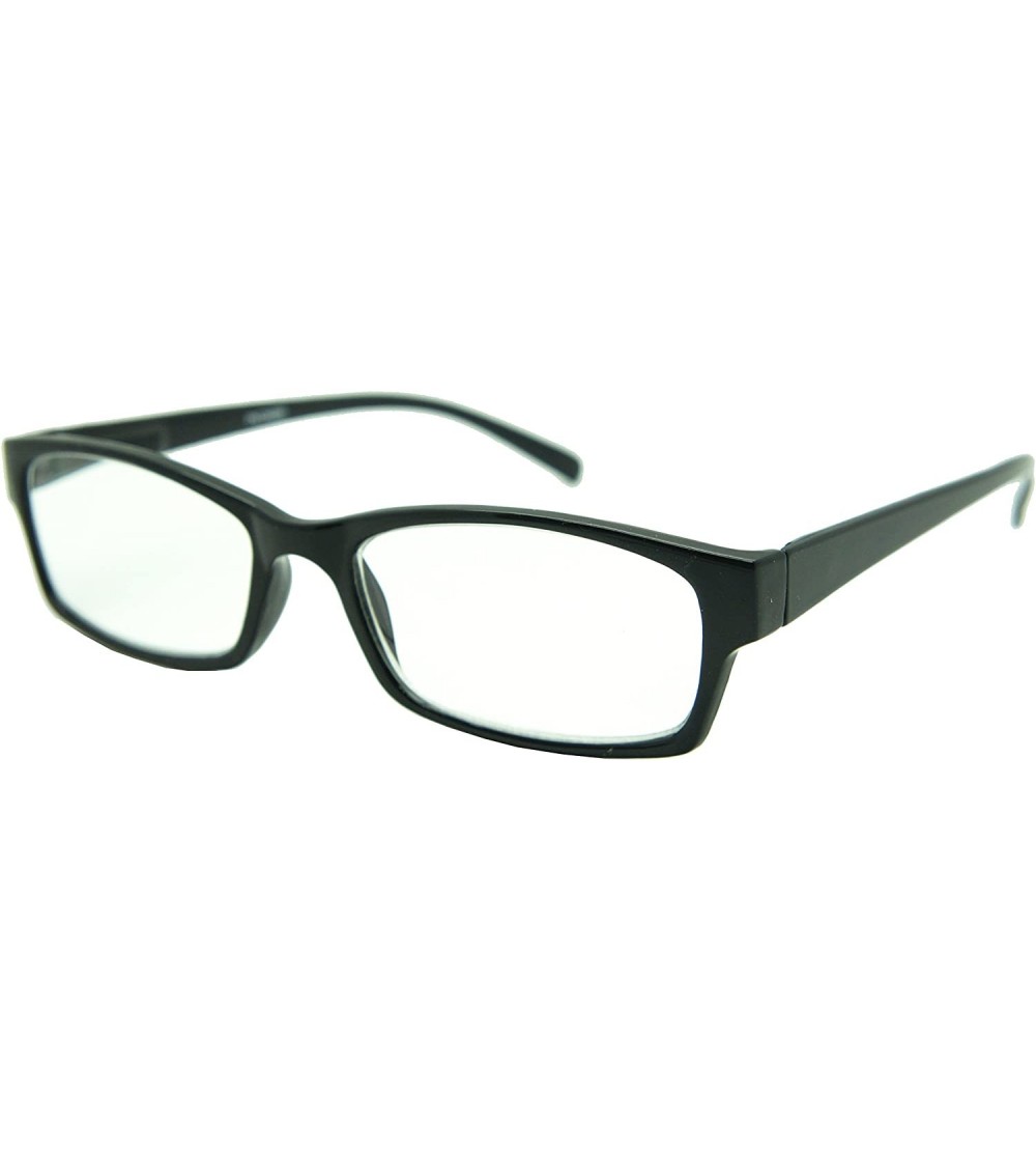 Rectangular Pocket Clip Reading Glasses R9292CKP - Black - CN12FP33VGN $35.45