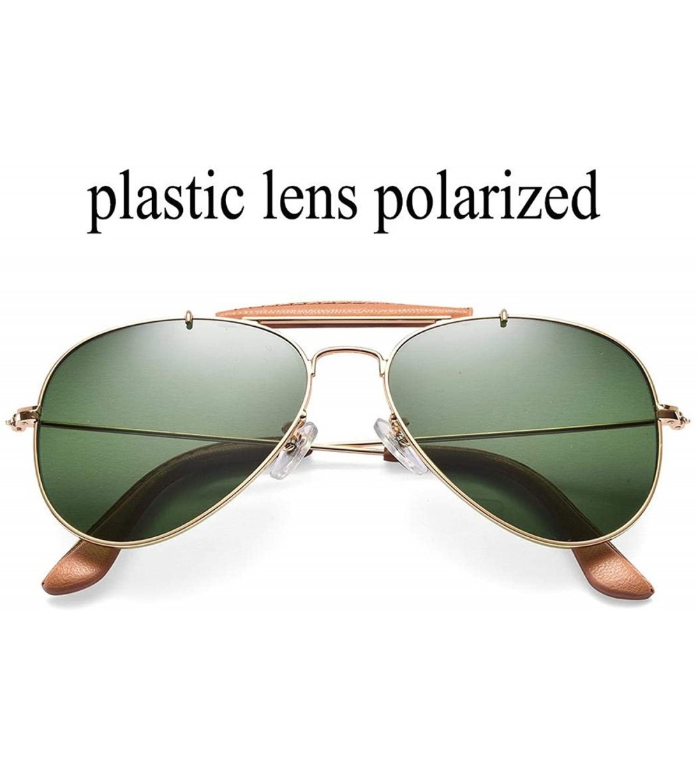 Oval Vintage Outdoorsman Craft Sunglasses Men Women 58mm Pilot Gradient Lens Mirror Sun Glasses Polarized UV400 - CO197Y6Q3XW...