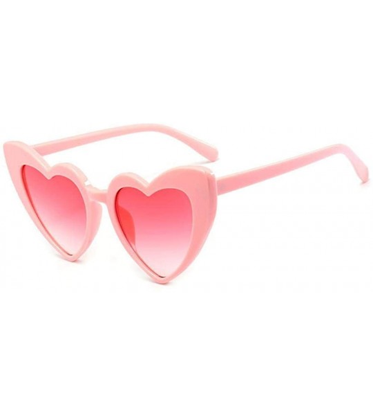 Aviator Heart Sunglasses Women Brand Designer Cat Eye Sun Glasses Retro Love Bgray - Clear - C018YZUNE26 $17.84