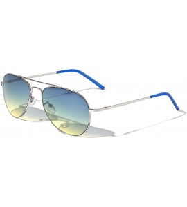 Aviator Classic Aviator Oceanic Color Sunglasses - Green Blue - CK1975RYSG8 $26.59