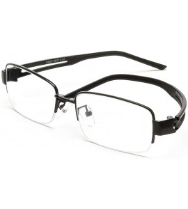 Goggle 2 Magnetic Clips On Sunglasses Mens Half Rimless Myopia Glasses Frame - C418MGRDH6D $47.93