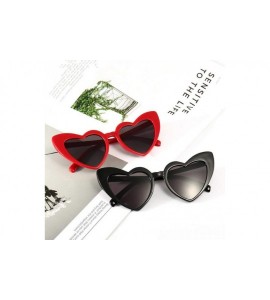 Aviator Heart Sunglasses Women Brand Designer Cat Eye Sun Glasses Retro Love Bgray - Clear - C018YZUNE26 $17.84