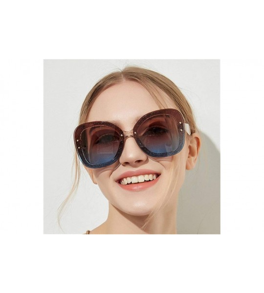 Oversized Oversized Sunglasses Women 2019 Fashion Vintage Sun Glasses C2 As Picture - C4 - CW18YZWHTS9 $18.81