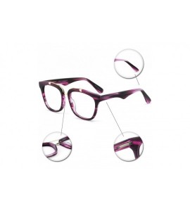 Oversized Womens Aviator Fashion Non-prescription Eyeglasses Frame - 17033-purple - CD18DAWZWUI $34.96