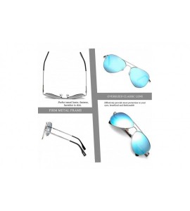 Round Polarized Aviator Sunglasses for Men Women- Lightweight Metal Frame Sun Glasses UV400 Protection - CW19DL9RWSH $39.97