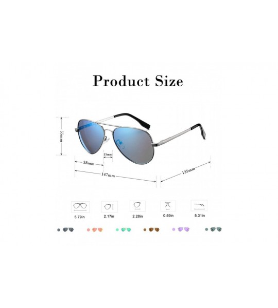 Round Polarized Aviator Sunglasses for Men Women- Lightweight Metal Frame Sun Glasses UV400 Protection - CW19DL9RWSH $39.97