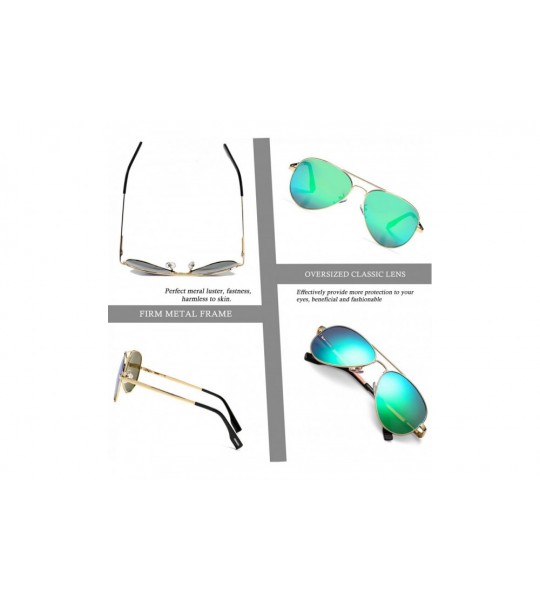 Round Polarized Aviator Sunglasses for Men Women- Lightweight Metal Frame Sun Glasses UV400 Protection - CW19DL9RWSH $39.97