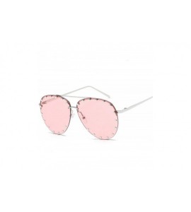 Oversized Women Men Fashion Eyewear Unisex Trendy Rivet Sun Glasses Sunglasses UV400 - 5 - C018W9KHQGG $43.89