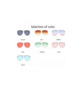 Oversized Women Men Fashion Eyewear Unisex Trendy Rivet Sun Glasses Sunglasses UV400 - 5 - C018W9KHQGG $43.89