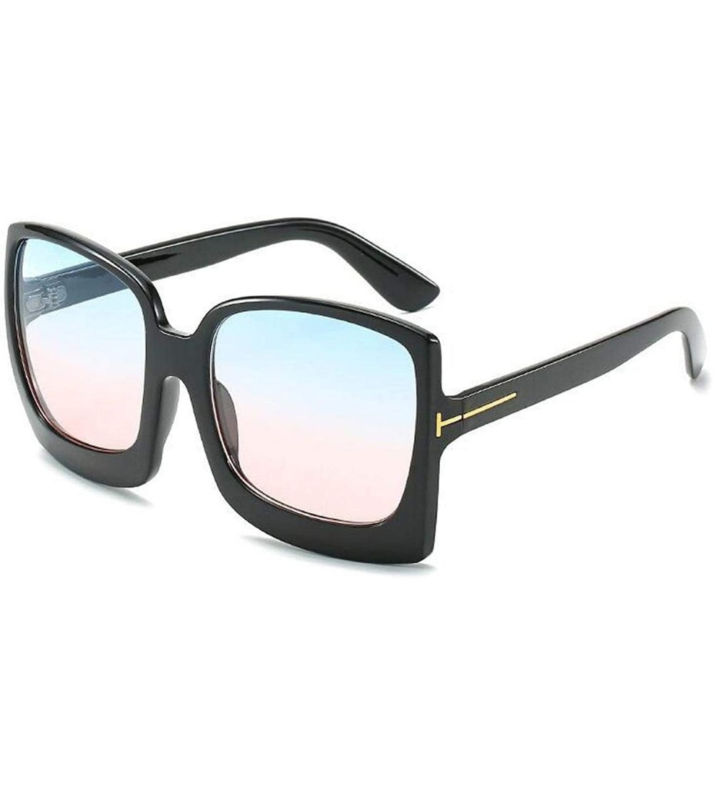 Goggle Fashion Oversized Women Sunglasses Brand Designer Plastic Female Big Frame Gradient Sun Glasses UV400 - C5198ZYNZEY $5...