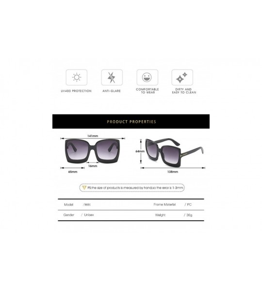 Goggle Fashion Oversized Women Sunglasses Brand Designer Plastic Female Big Frame Gradient Sun Glasses UV400 - C5198ZYNZEY $5...