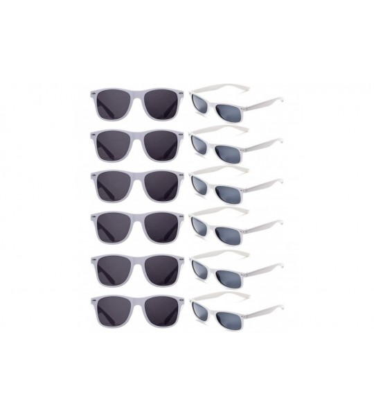 Square 12 Pack Vintage 80's Retro Unisex Neon Sunglasses Party Favors for Kids and Adults - White - C8198DON7RA $31.14