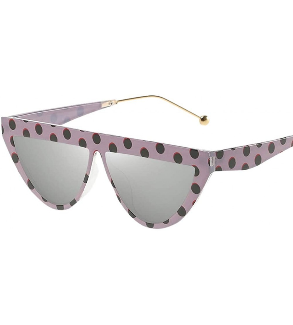 Cat Eye UV Protection Sunglasses for Women Men Full rim frame Cat-Eye Shaped Acrylic Lens Plastic Frame Sunglass - H - CW1903...