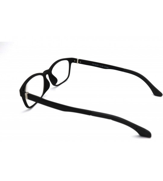 Oval TR90 Readers Flexie Reading Glasses schoolboy 2291RT - Z1 Matte Black - CY18W0AHUWH $32.33