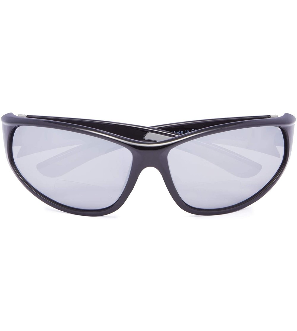 Sport Sports Bifocal Sunglasses UV 400 Protection Reading Sunglasses - Silver-mirror - CC18NEKZK2D $18.83