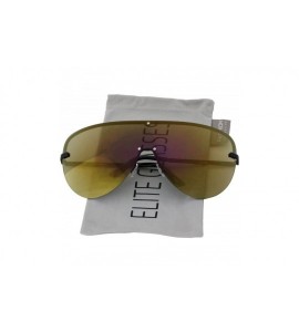 Oversized XXXL OVERSIZED Huge Big MASK SHIELD Half Face Owen Large Sunglasses - Black/Gold Purple - CE18ERX8INQ $19.62