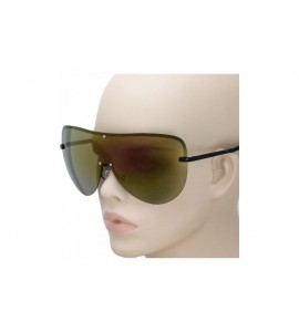 Oversized XXXL OVERSIZED Huge Big MASK SHIELD Half Face Owen Large Sunglasses - Black/Gold Purple - CE18ERX8INQ $19.62