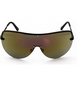 Oversized XXXL OVERSIZED Huge Big MASK SHIELD Half Face Owen Large Sunglasses - Black/Gold Purple - CE18ERX8INQ $19.62