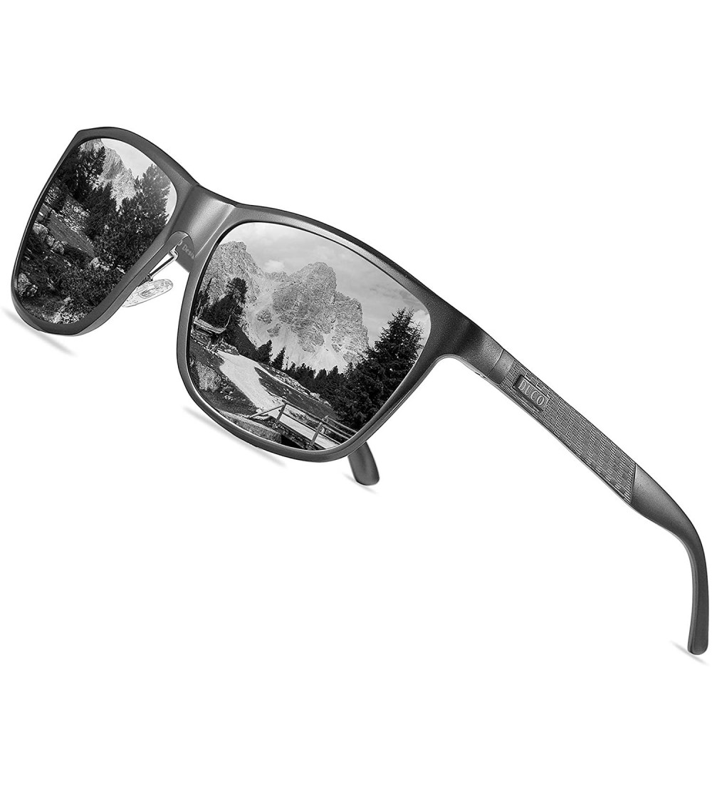 Oversized Men's Sports Polarized Al-Mg Metal Frame Sunglasses UV Protection Sunglasses for Men 8200 - Gunmetal - CL189HOE2EE ...