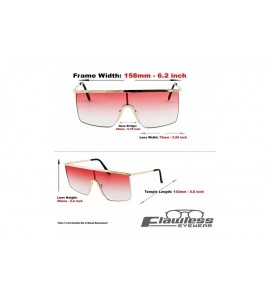 Goggle Oversized Flat Top Square VINTAGE RETRO SHIELD VISOR Style Aviator SUNGLASSES - Pink/Gold - CM18D5CMHTE $25.99