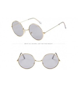 Oversized Women Men Vintage Retro Unisex Fashion Circle Frame Sunglasses Eyewear - 4192a - C118ROXSR04 $17.23