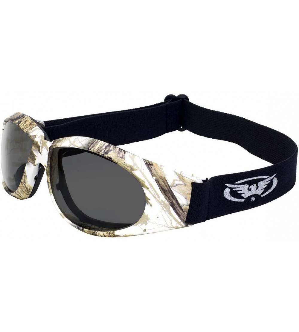Goggle Eliminator Z 55 Padded Riding Safety Goggles White Camo with Smoke Lenses - C818GEK8U0O $27.29