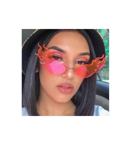 Goggle Retro Vintage Narrow Cat Eye Sunglasses for Women Clout Goggles Plastic Frame Glasses - Red - CA1960T04RG $15.94