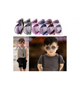 Aviator Children Fashion Aviator Shape UV Protection Sunproof Sunglasses Sunglasses - Black - CH1903D0RSU $34.41