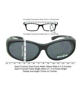 Wrap Small Polarized Fit Over Sunglasses F3 - Clear Gray-med Dark Gray Lens - CE186N7HW4E $32.70