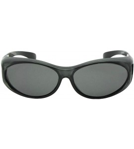 Wrap Small Polarized Fit Over Sunglasses F3 - Clear Gray-med Dark Gray Lens - CE186N7HW4E $32.70