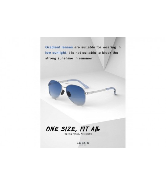 Aviator Aviator Sunglasses for Men Women-Polarized Driving UV 400 Protection with Case - Gradient Blue-a5 - CE192HU3T5Z $31.24