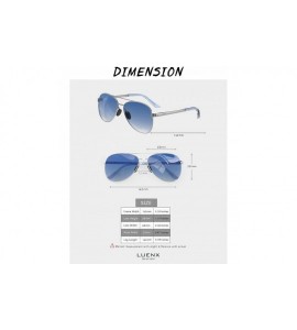 Aviator Aviator Sunglasses for Men Women-Polarized Driving UV 400 Protection with Case - Gradient Blue-a5 - CE192HU3T5Z $31.24