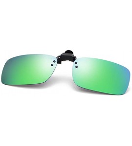 Oversized Polarized Clip-on Sunglasses for Women Men Prescription Anti-Glare Driving Glasses Outdoor Eyewear - Mint Green - C...