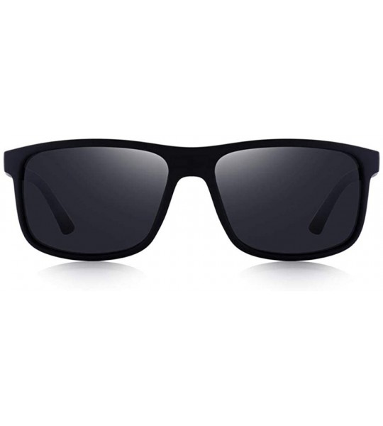 Sport DESIGN Men Classic Polarized Sunglasses TR90 Legs Outdoor C01 Matte Black - C03 Gray - CS18YLZAR4D $27.50