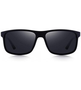 Sport DESIGN Men Classic Polarized Sunglasses TR90 Legs Outdoor C01 Matte Black - C03 Gray - CS18YLZAR4D $27.50