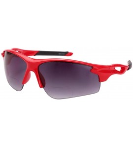 Sport The Athlete" 2 Pair of Precision Sport Wrap Bifocal Unisex Sunglasses - Red and White - C519523M9DG $37.43