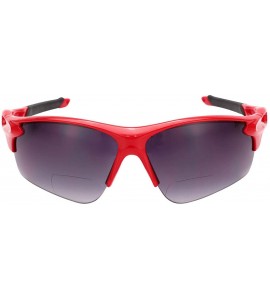 Sport The Athlete" 2 Pair of Precision Sport Wrap Bifocal Unisex Sunglasses - Red and White - C519523M9DG $37.43