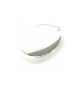 Sport Futuristic Narrow Cyclops Revo Color Mirrored Lens Visor Sunglasses - White Silver - C3189SG3SZ0 $18.23