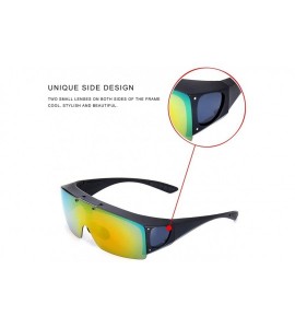 Goggle FLIP UP Polarized Sunglasses Driving Glasses UV400 Fitover Sunglasses for men and women - Red - CR18SAH5U85 $35.90