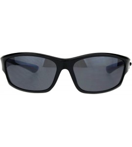 Oval Mens Xloop Sunglasses Oval Wrap Around Sporty Design Shades UV 400 - Black Blue - CO18QWRENSS $20.19