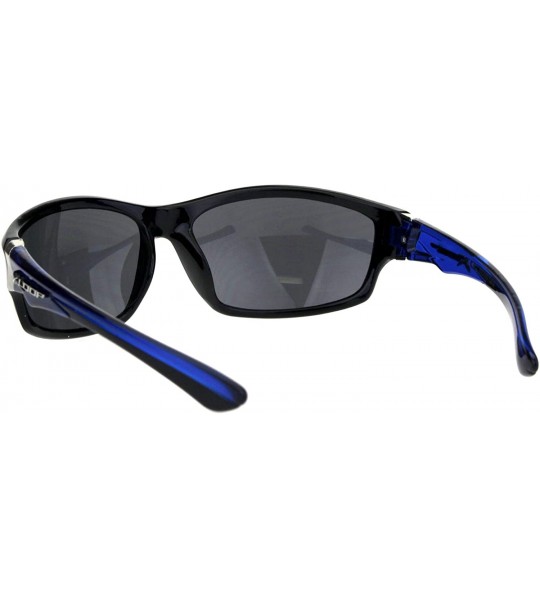 Oval Mens Xloop Sunglasses Oval Wrap Around Sporty Design Shades UV 400 - Black Blue - CO18QWRENSS $20.19