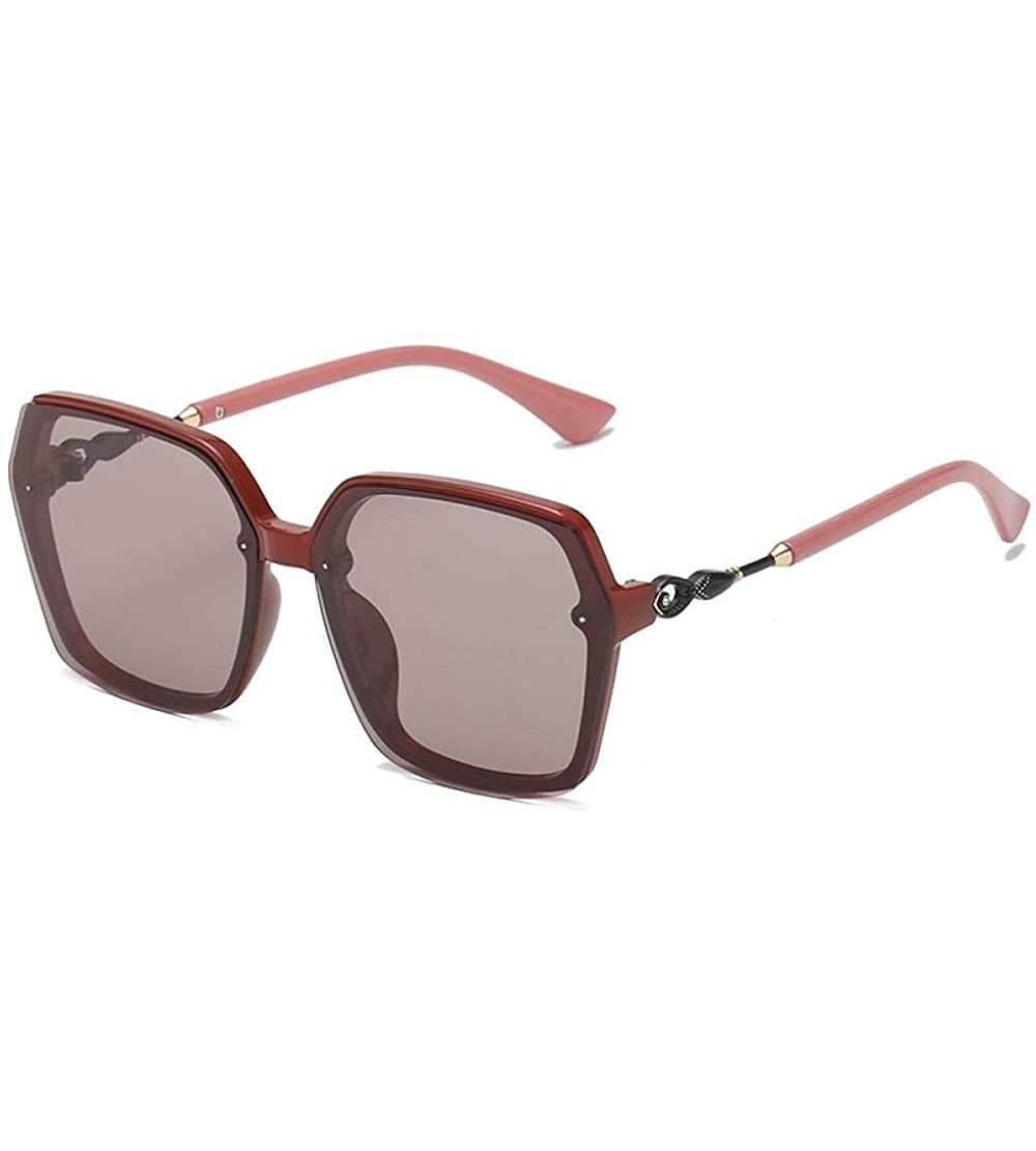 Rimless Personality Big Box Polarized Sunglasses Ladies Fashion Trend Sunglasses - CR18X0CUUC8 $87.60