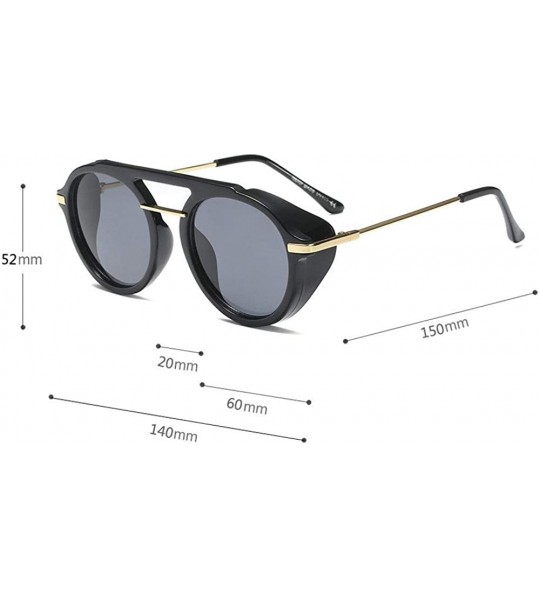 Round New Unisex punk Sunglasses Luxury Brand Designer round eyeglasses Vintage Punk Glasses Gradient Shades - C618LMT6I84 $2...