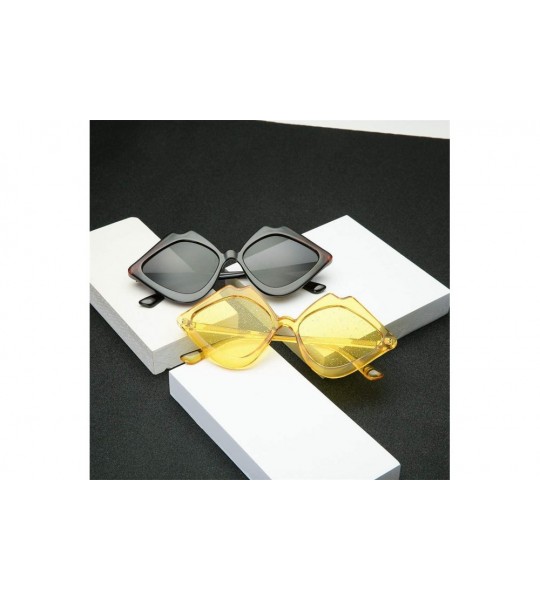 Shield Candy Jelly Color Lips Shaped Integrated Sunshade Sunglasses For Fashion Women - White - CU196OMMWRH $17.63