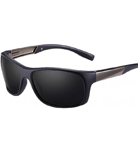 Goggle Classic Polarized Sunglasses Men Driving Glasses - C04 Darkblue Smoke - CE18HMI7S9S $33.67